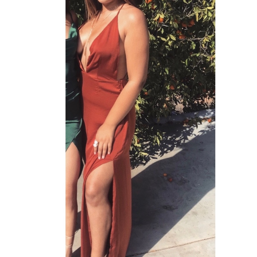 Long formal silk dress